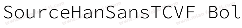 SourceHanSansTCVF Bold字体转换
